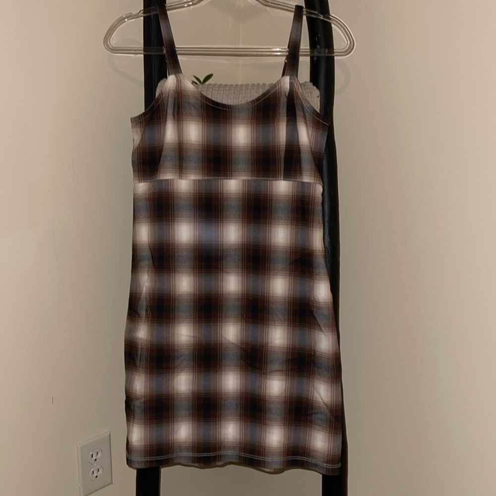 Hollister strappy plaid dress